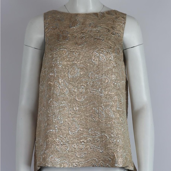 Rochas Swan brocade metallic silk Top - Picture 8 of 12